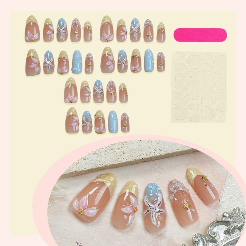 Floral Decorative Press-On Nail Set Kalsten 1788495993