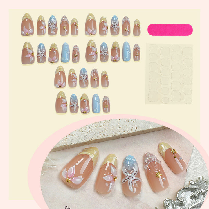 Floral Decorative Press-On Nail Set Kalsten 1788495993