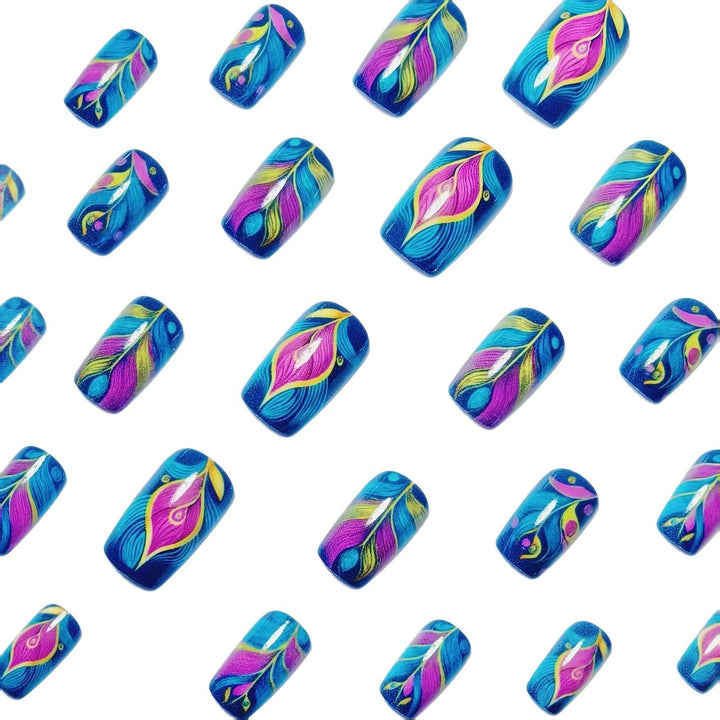 Feather-Inspired Art Nail Wraps Kalsten