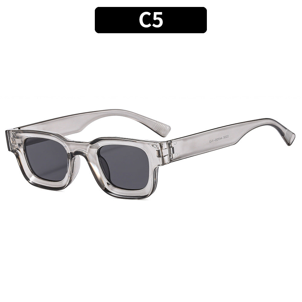 Geometric Transparent Frame Sunglasses