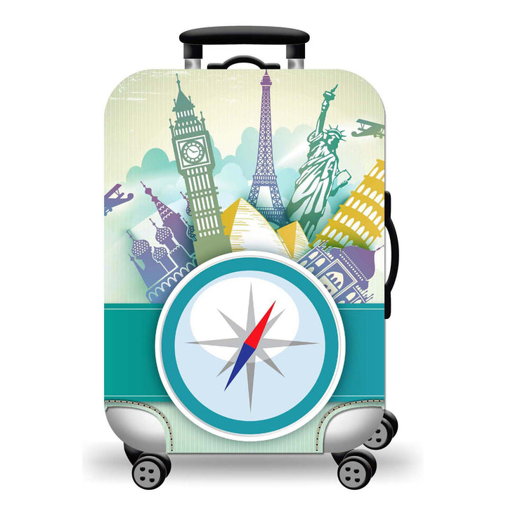 Hard Shell Luggage with Earth Design Kalsten