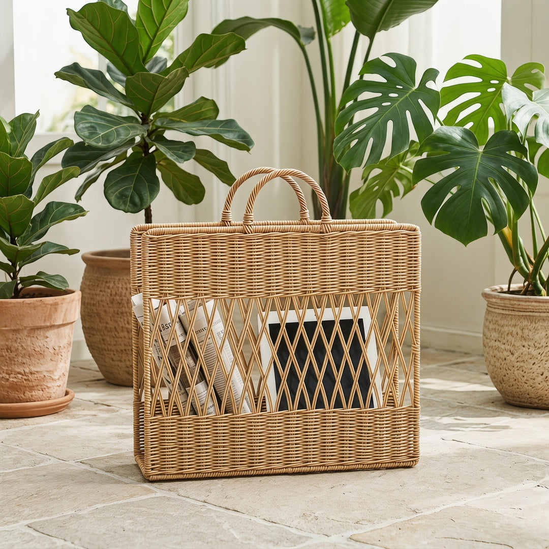 Artful Macrame Magazine Holder Kalsten