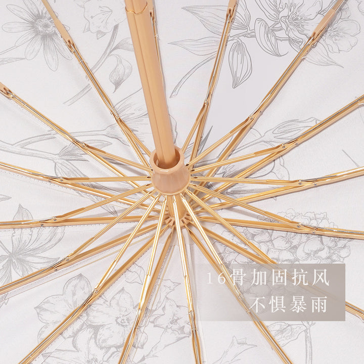 Ladies elegant folding umbrella with floral patterns Kalsten