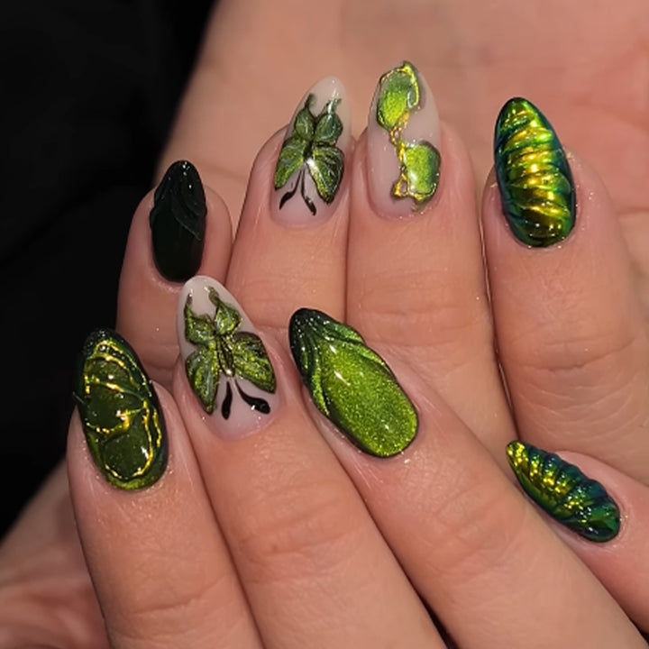 Nature-Inspired Press-On Nail Art Set Kalsten
