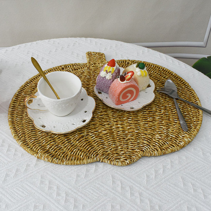 Decorative Woven Pumpkin Shaped Tray Kalsten