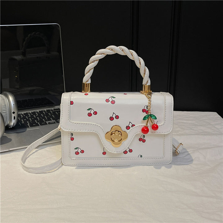 Playful Cherry Print Mini Satchel Handbag Kalsten
