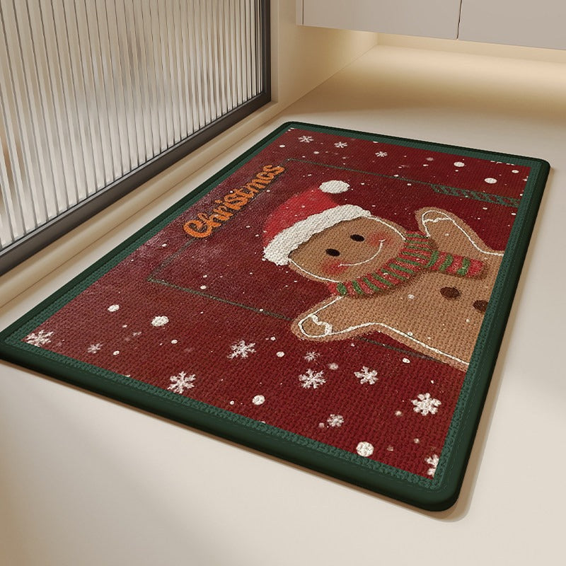 Festive Gingerbread Holiday Doormat Kalsten