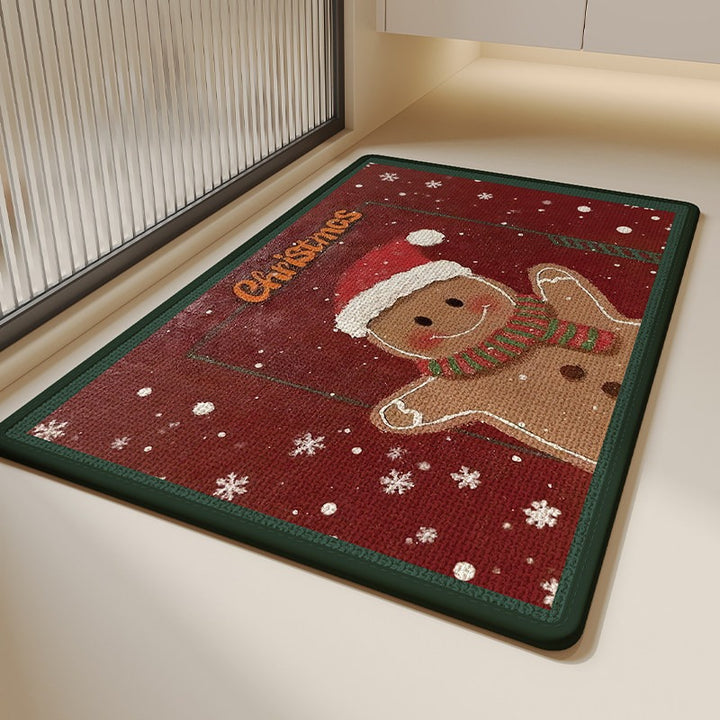 Festive Gingerbread Holiday Doormat Kalsten