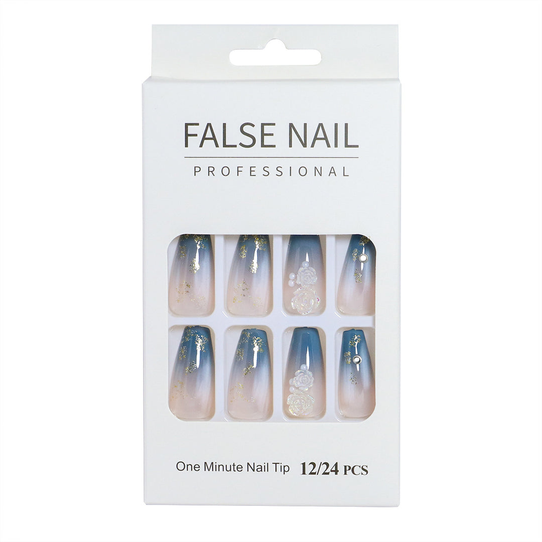 Decorative Press-On Nail Set with 3D Accents Kalsten