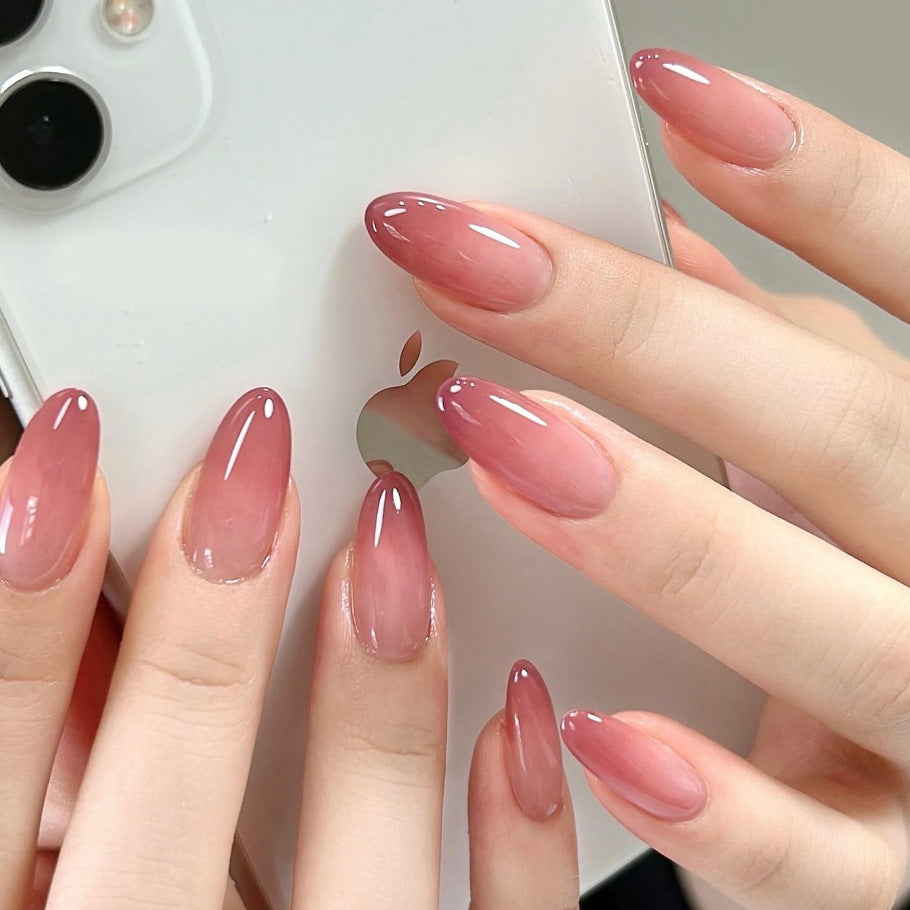 Elegant Press-On Nail Design with Rhinestone Accents Kalsten