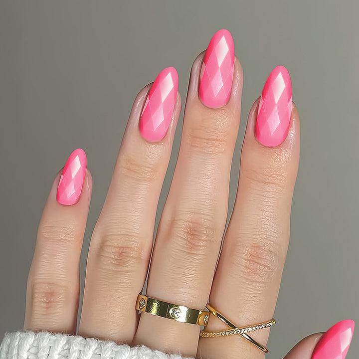 Premium Glossy Diamond-Shaped Press-On Nails Kalsten