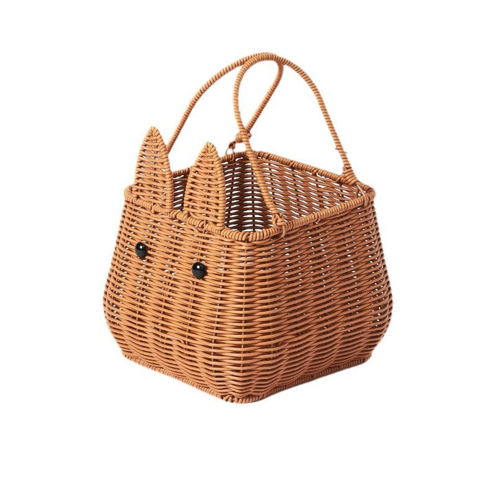 Playful Fish-Shaped Woven Storage Basket Kalsten