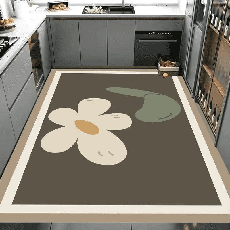 Leaf Pattern Kitchen Mat