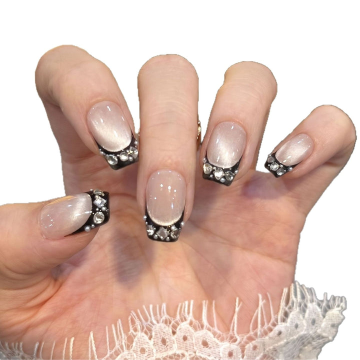 Decorative Rhinestone Tip Press-On Nails Kalsten