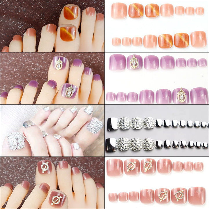 Decorative Press-On Toenail Art Set Kalsten