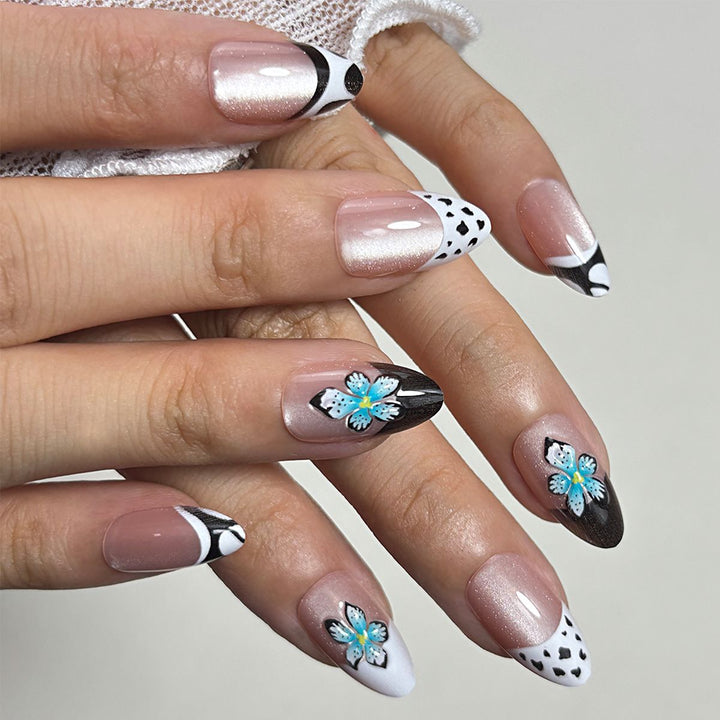 Artistic Floral Press-On Nail Set Kalsten