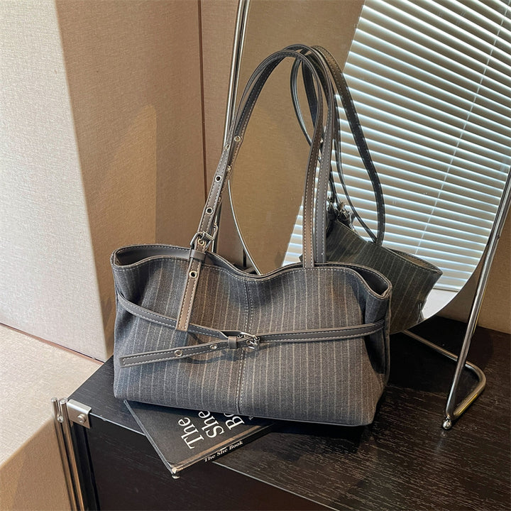 Stylish Striped Business Tote