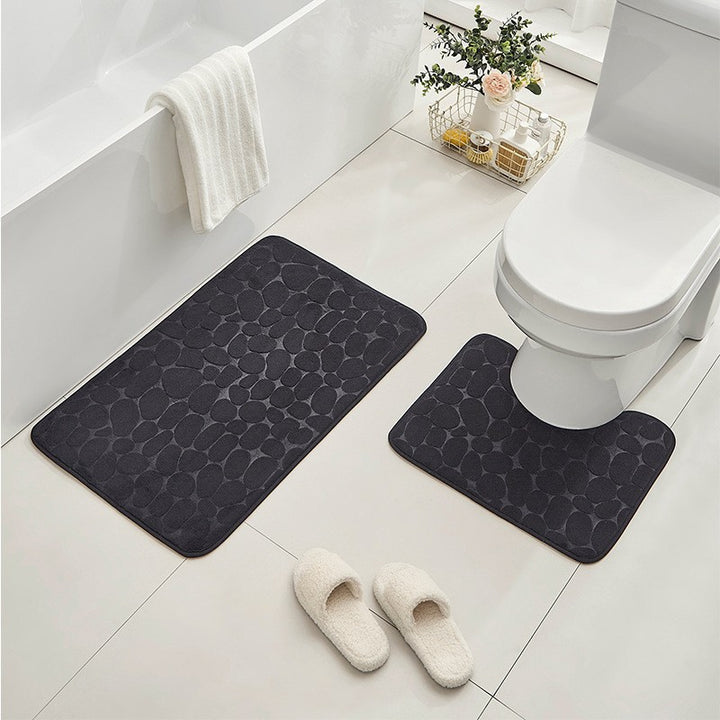 Soft Textured Bath Mat Set