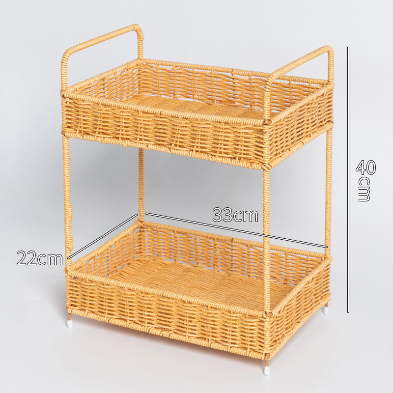 Multi-Tiered Wicker Storage Stand Kalsten