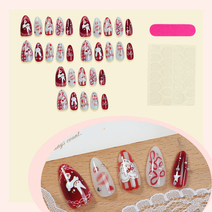 Romantic Themed Press-On Nail Art Set Kalsten