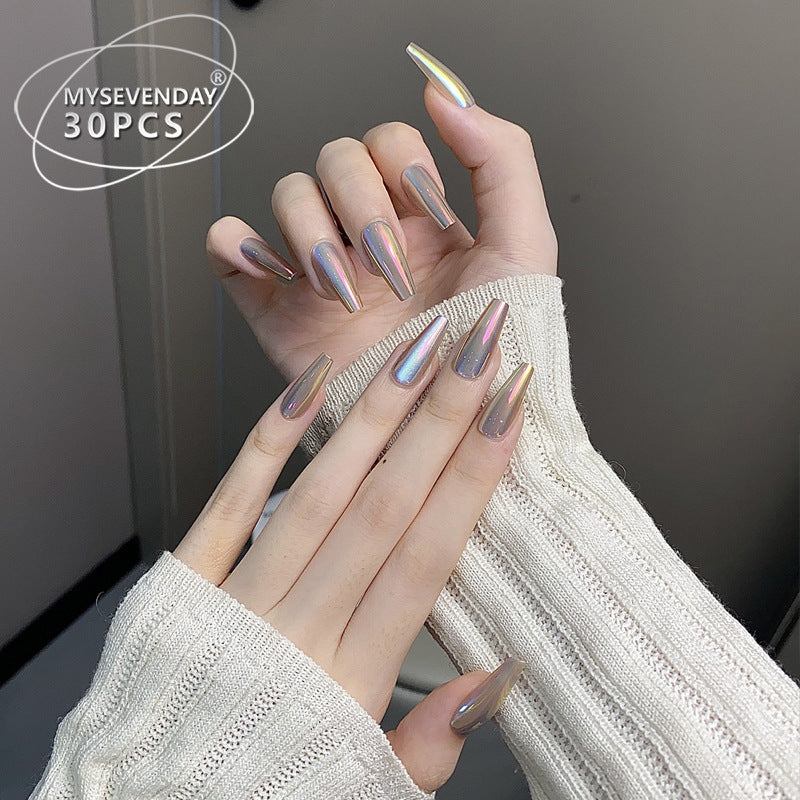 Premium Long Stiletto Press-On Nails with Iridescent Finish Kalsten