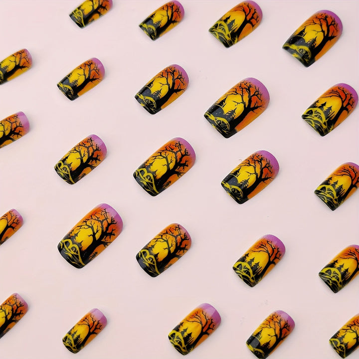 Artificial nails with winter dried flower design Kalsten