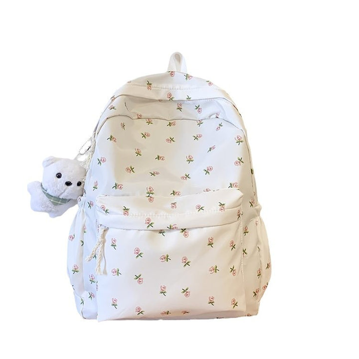 Backpack with Floral Design and Practical Compartments Kalsten