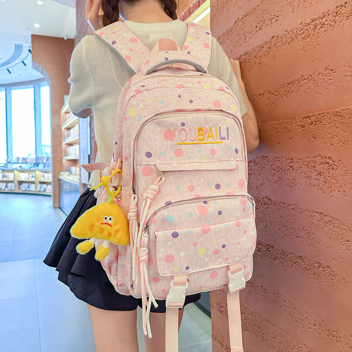 Playful Polka Dot School Backpack Kalsten