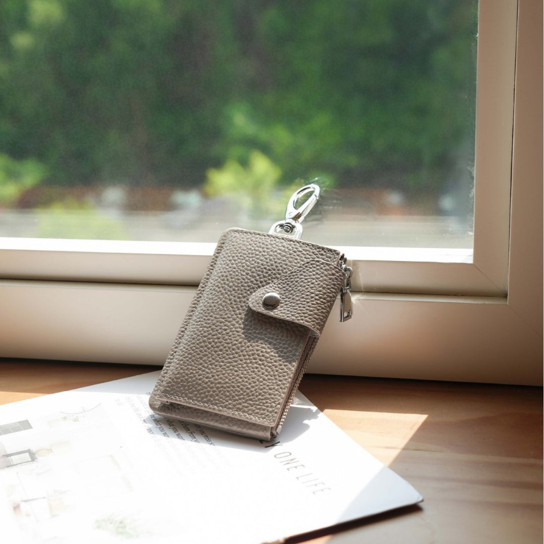 Premium Zippered Leather Card Holder
