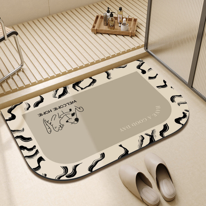 Playful Pet-Themed Welcome Mat