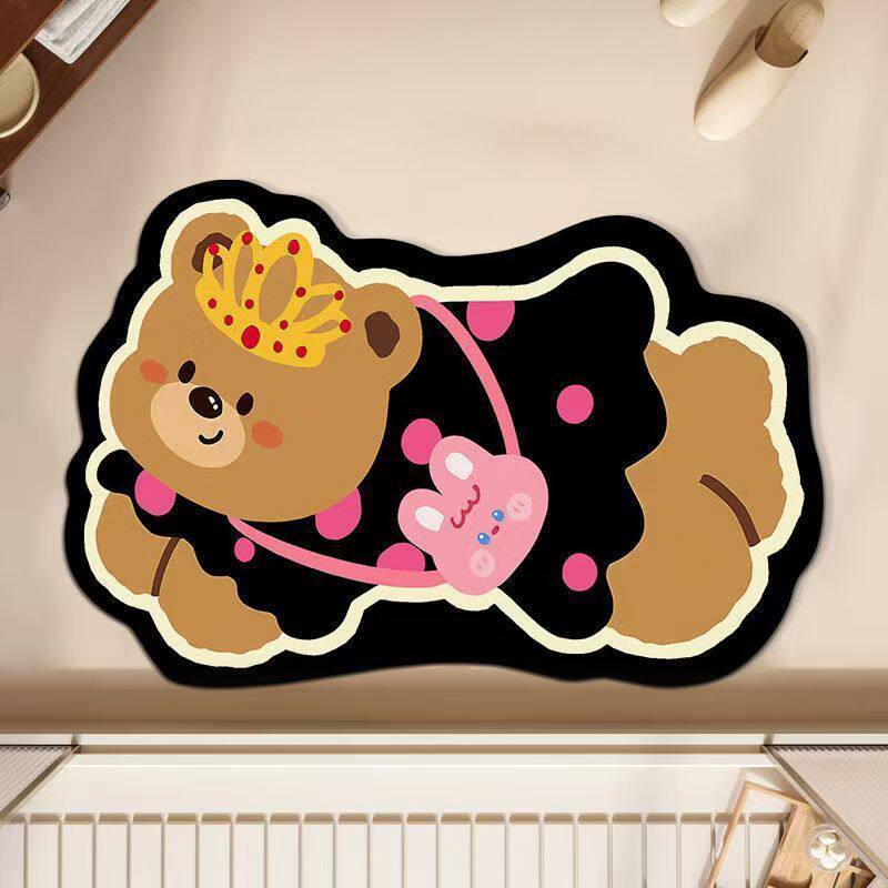 Cartoon Zebra Bath Mat for Bathrooms