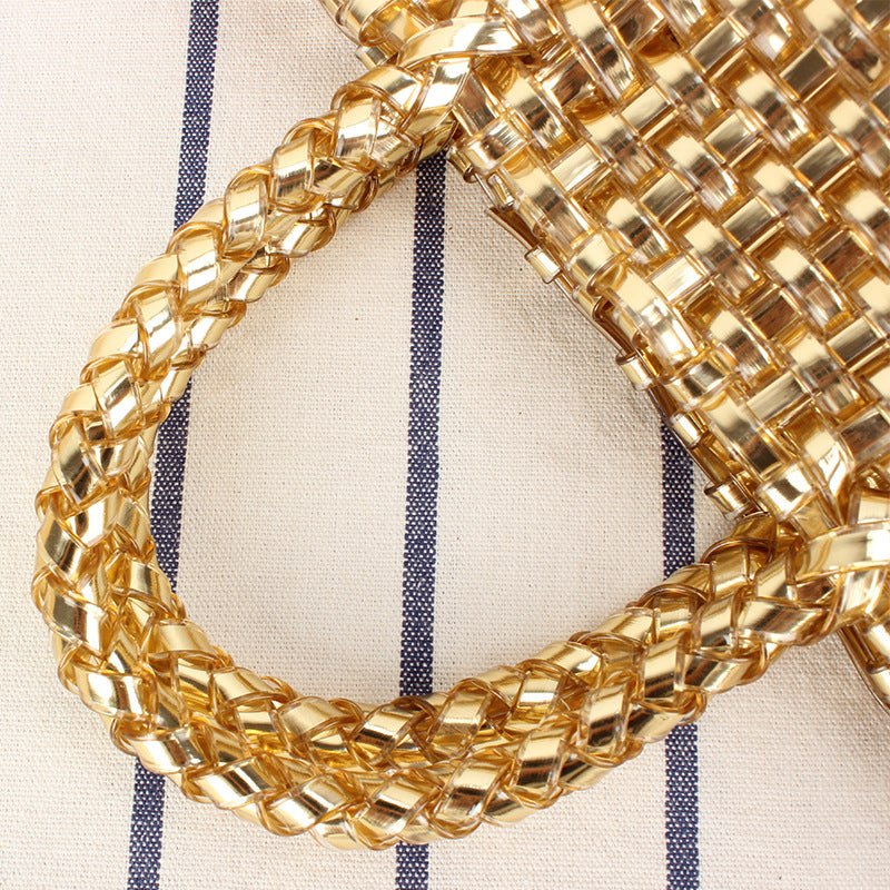 Handbag Made of Woven Natural Material with Elegant Accents Kalsten