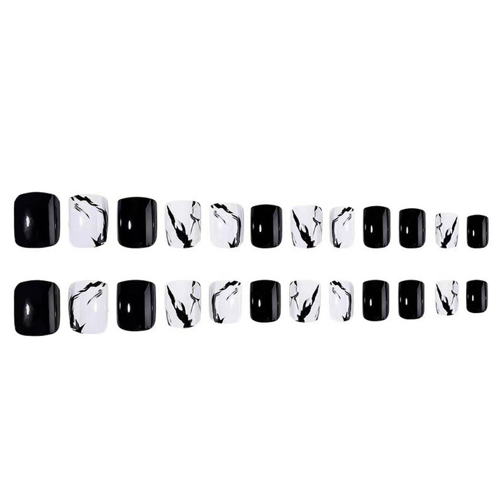 Artificial nail set with luxurious marble design and elegant high-gloss finish Kalsten