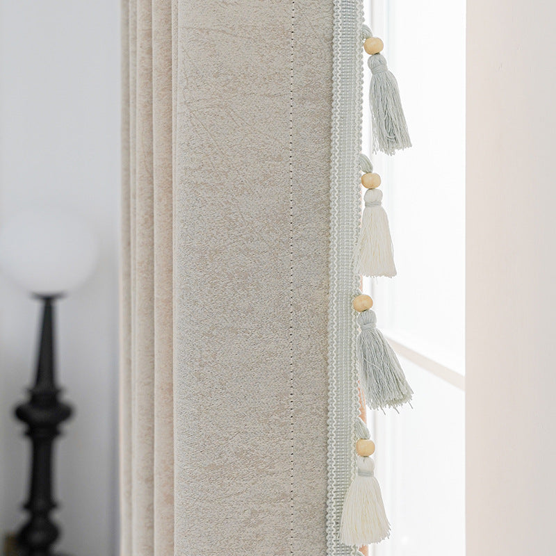 Decorative curtain with tassel trim Kalsten