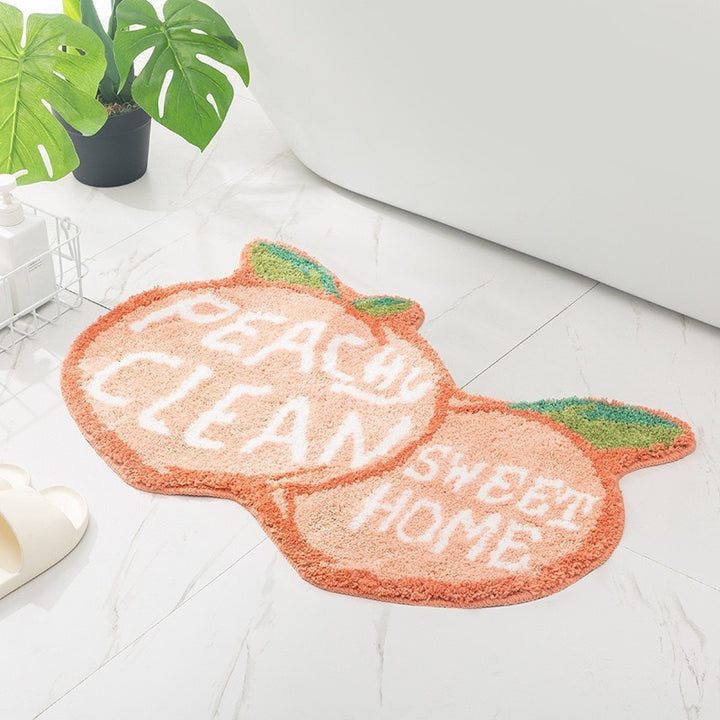 Plush Lemon Shaped  Bath Mat