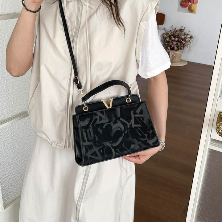 Glossy Structured Handbag