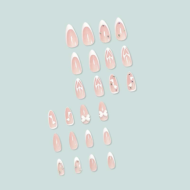 Artistic stiletto nails with heart design Kalsten