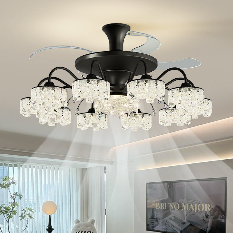 Modern Crystal Chandelier Ceiling Fan