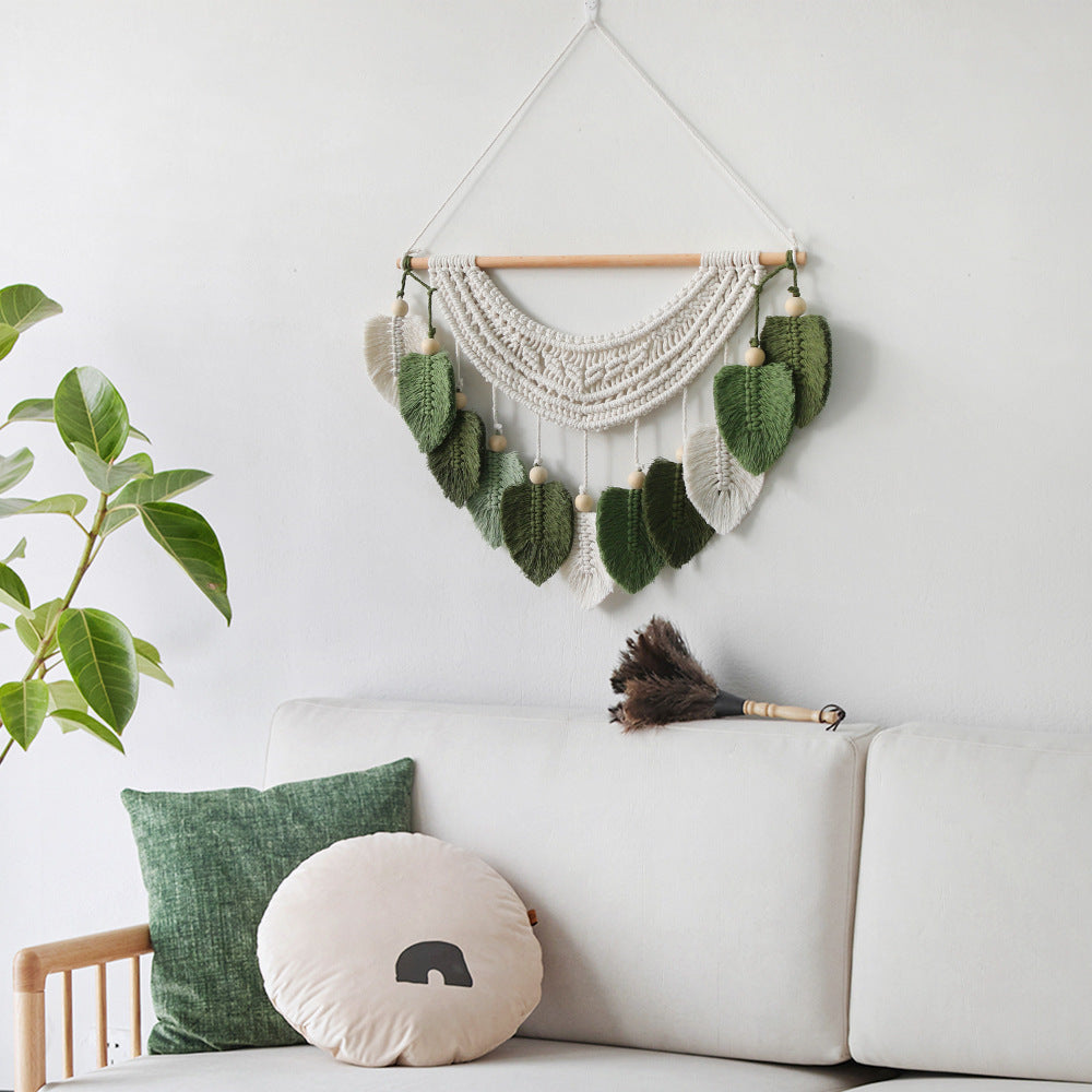 Macrame Wall Decoration with Leaf Design