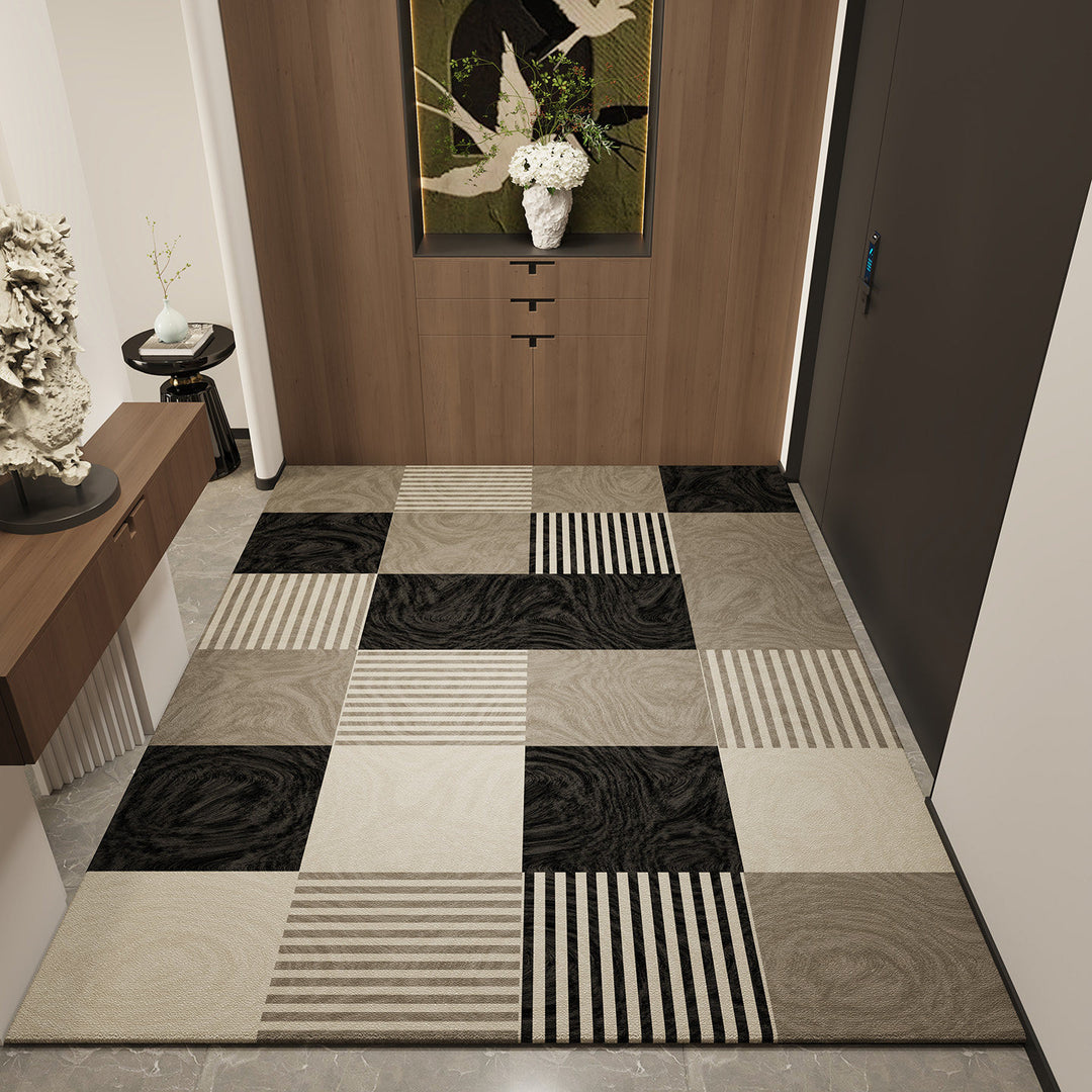 Checkerboard Textured Area Rug