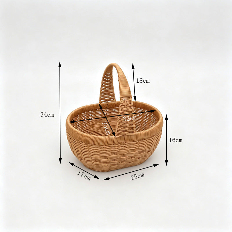 Handcrafted Woven Market Basket Kalsten