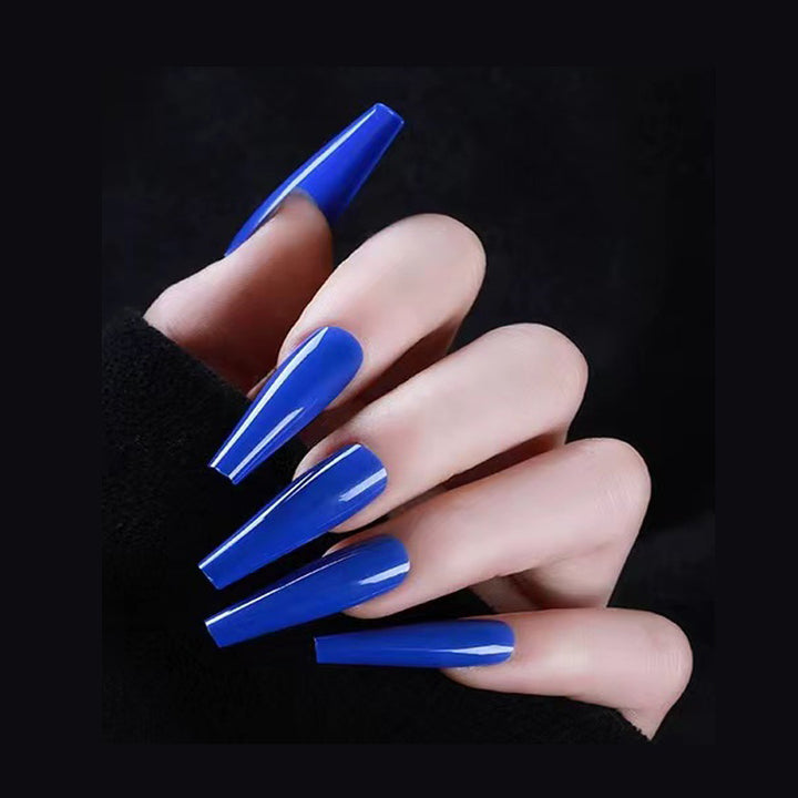 Acrylic nail set with elegant long tips and high gloss finish Kalsten