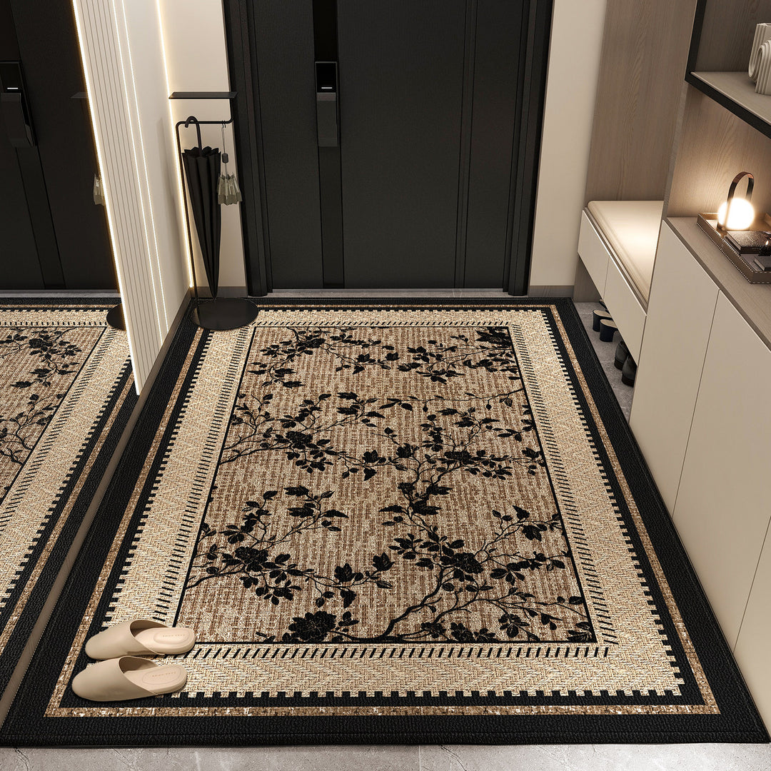 Elegant Floral Pattern Area Mat