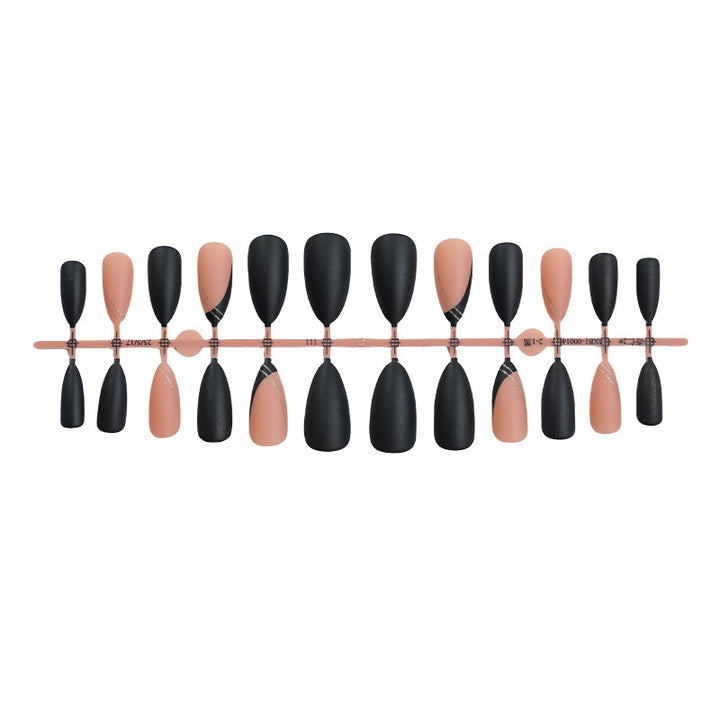 Elegant Press-On Nail Set with Matte and Glossy Finish Kalsten