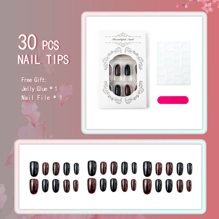 Glamorous artificial nails with glossy finish Kalsten