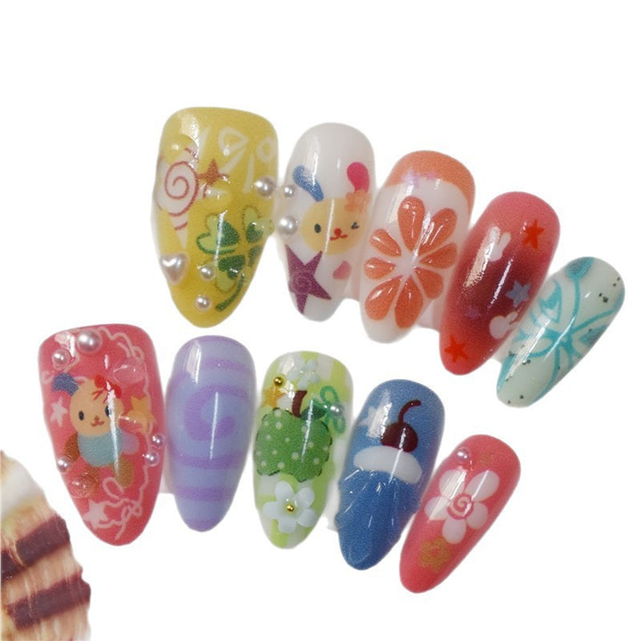 Playful Themed Press-On Nail Set Kalsten