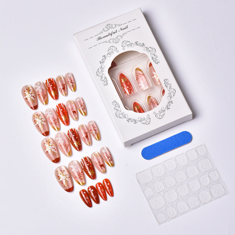 Festive Themed Christmas Press-On Nail Art Set