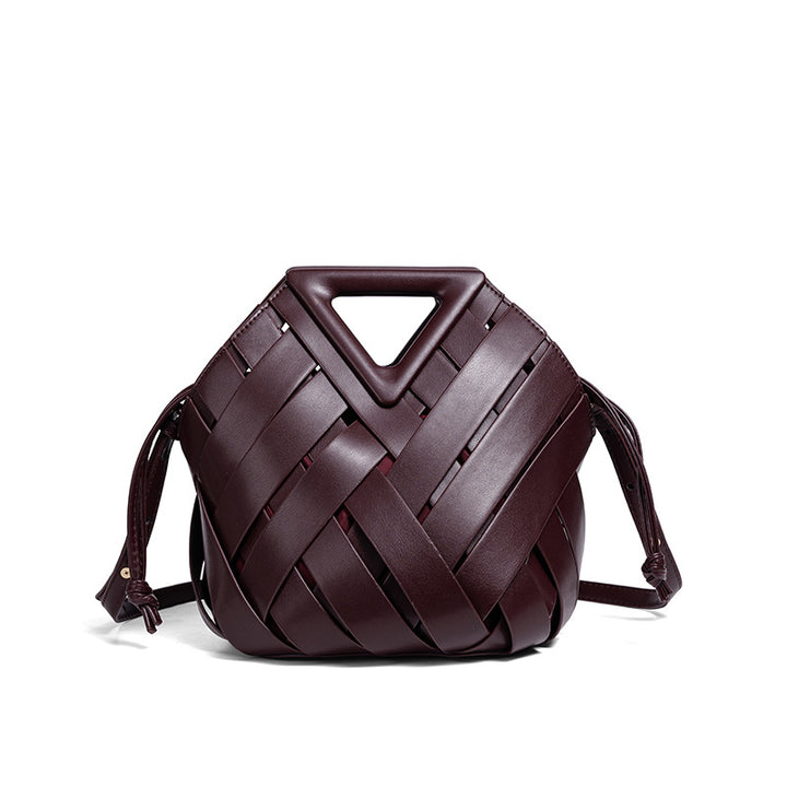 Handcrafted Woven Leather Shoulder Bag Kalsten