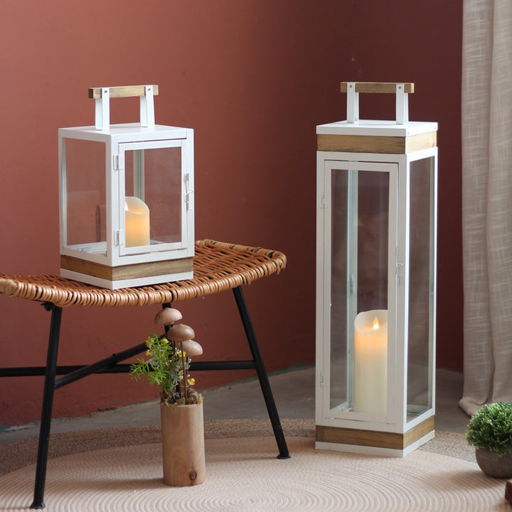 Decorative Lantern with Wooden Handle Kalsten