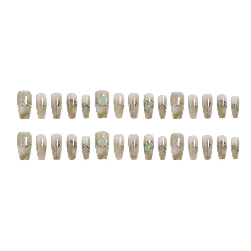 Artificial nails with modern geometric design Kalsten